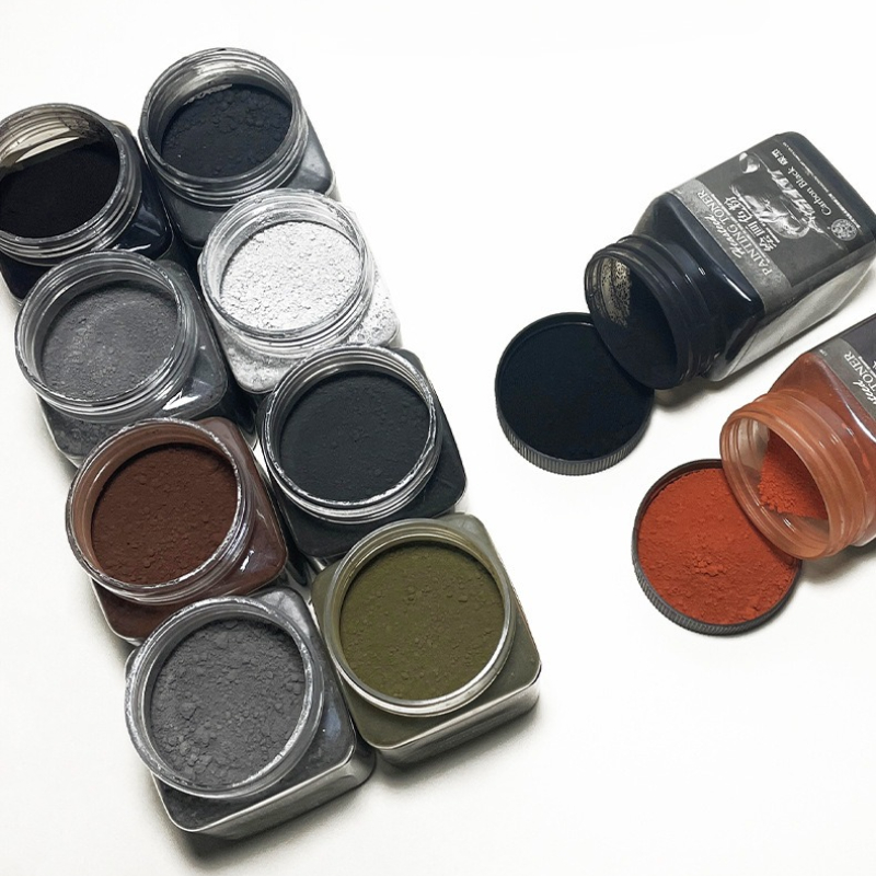 Activated Charcoal Powder - 10 Warna Toner Sketsa Kering Basah