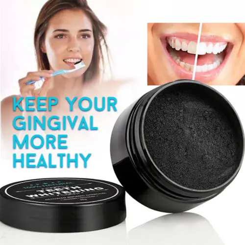 Activated Charcoal Powder - Serbuk pemutih gigi 30g, kemasan pembersih