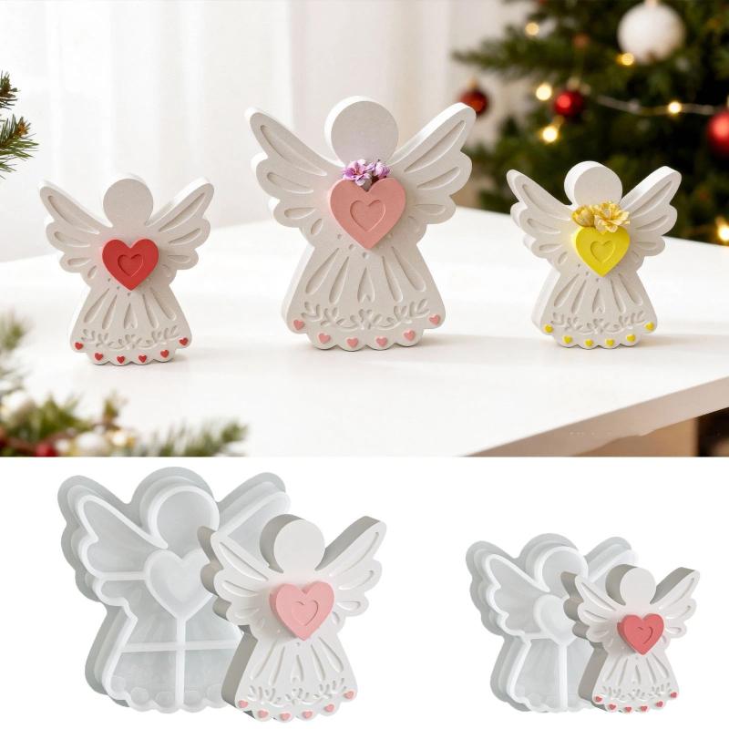Soap Making Bar - Cetakan Lilin Silikon Love Angel Gypsum