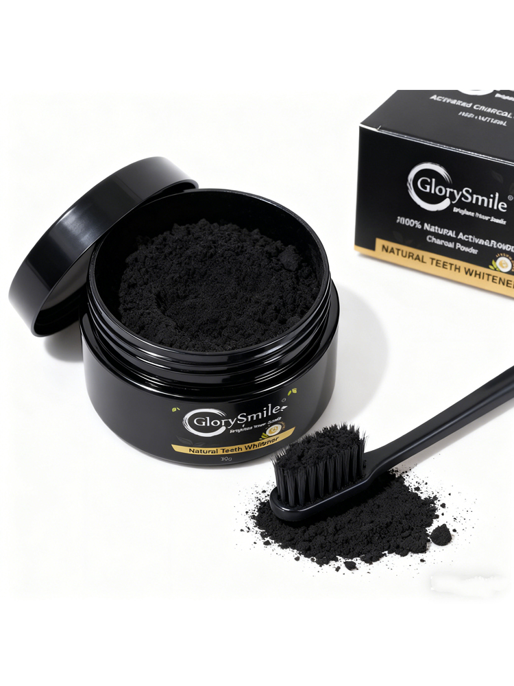 Activated Charcoal Powder - Bubuk Pemutih Gigi Arang Aktif Glorysmile,