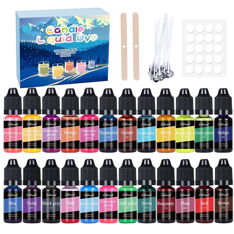 Soap Making Kit Amazon - Set pigmen pewarna lilin 20/24 warna,