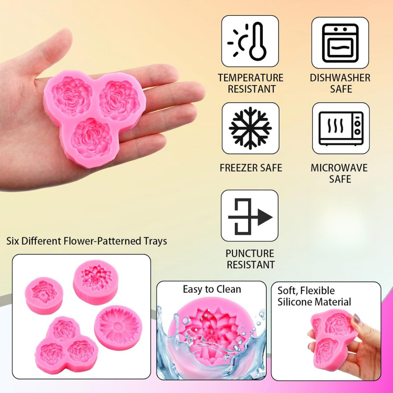 Set Cetakan Silikon Bunga 3D 6 - Soap Making Kit Amazon ulasan dan harga